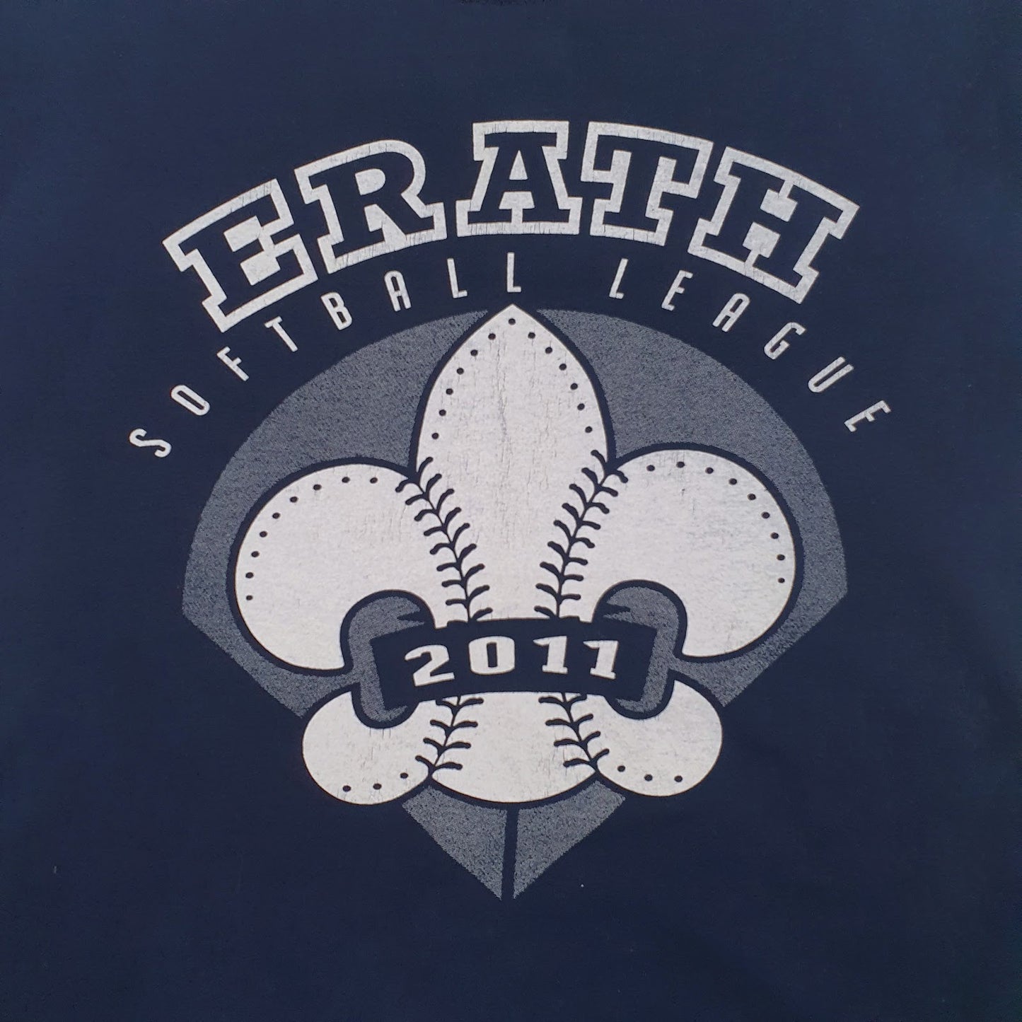 Womens Navy Gildan Erath Softball League  T Shirt