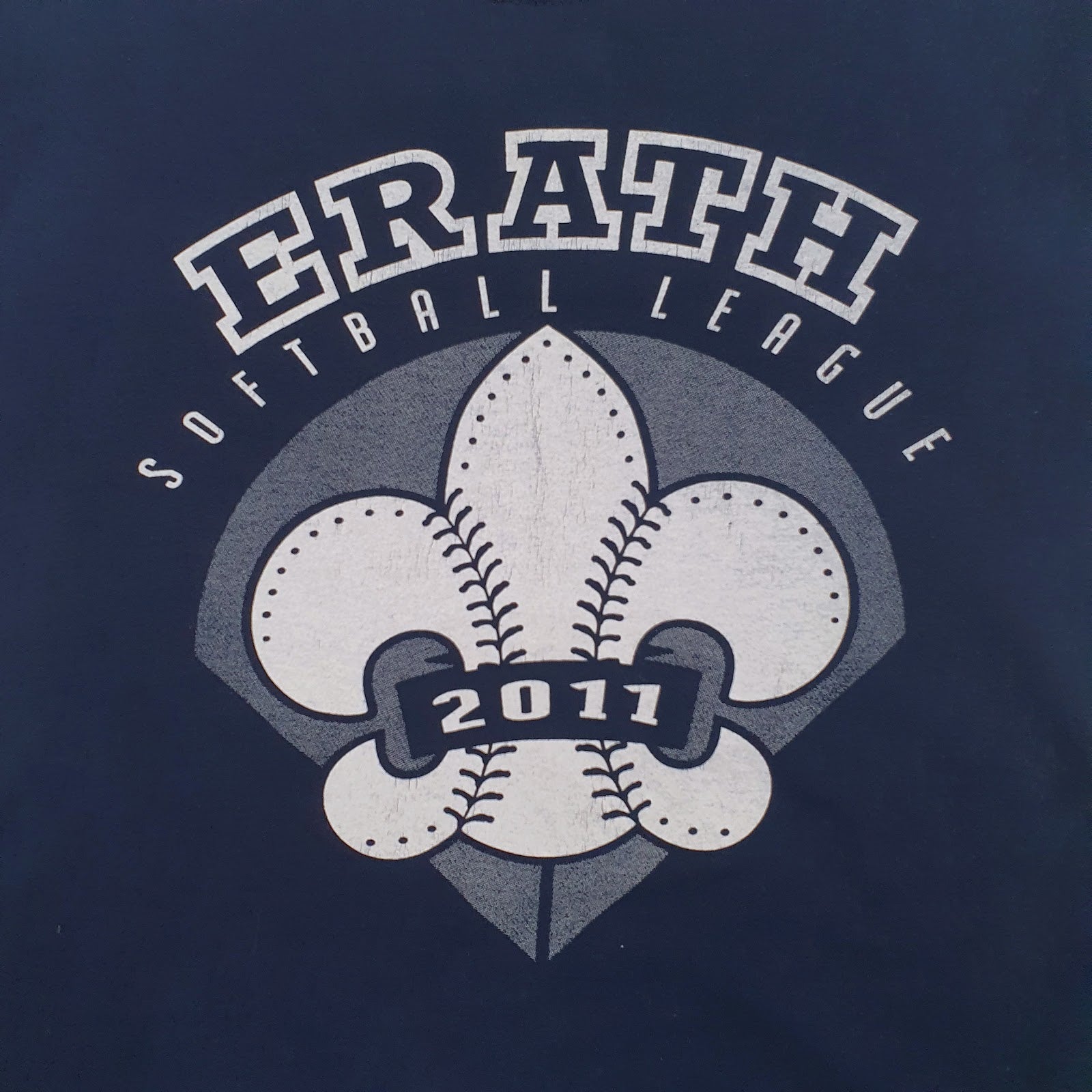 Womens Navy Gildan Erath Softball League  T Shirt