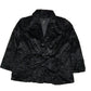 Womens Black Style & Co Fluffy Faux Fur Blazer  Coat