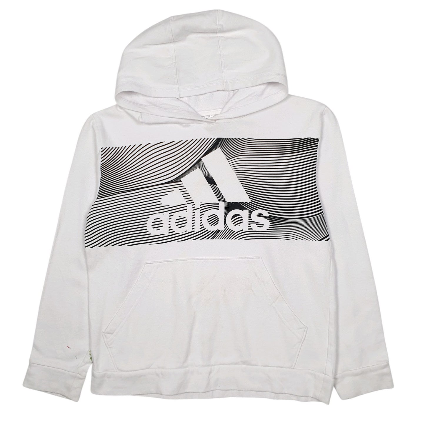 Womens White Adidas  Hoodie Jumper