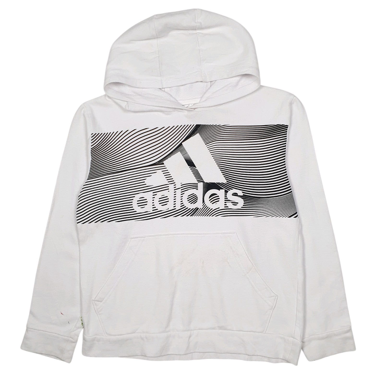 Womens White Adidas  Hoodie Jumper