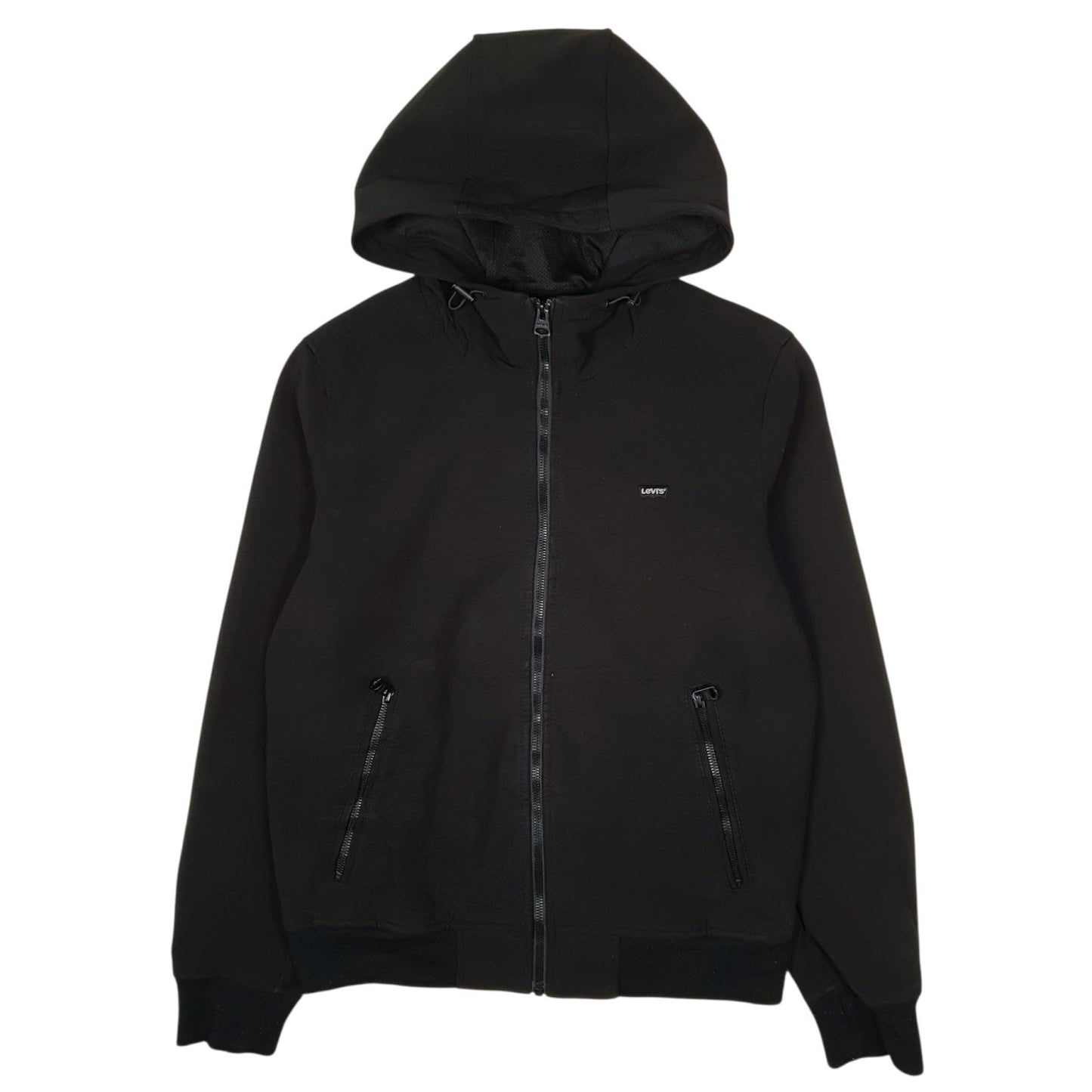 Mens Black Levis Windbreaker Hoodie  Coat