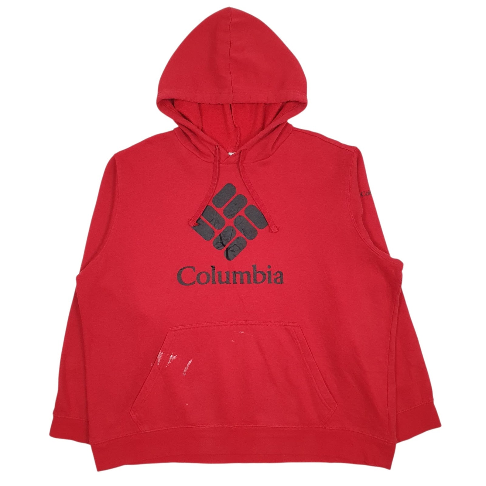 Mens Red Columbia Sportswear Company Spellout Hoodie Jumper