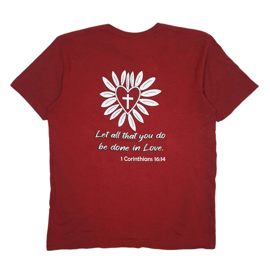 Mens Red Live & Tell Trinity School  T Shirt