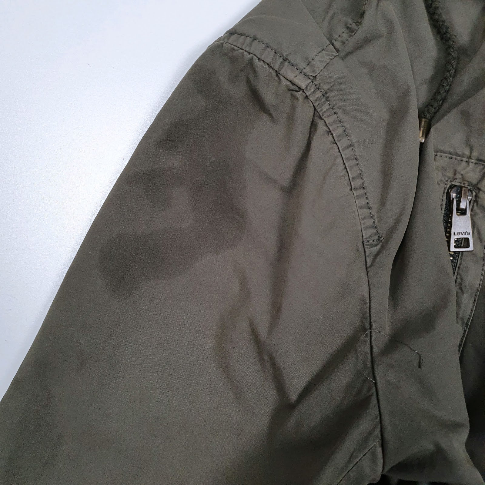 Mens Green Levis Military Lightweight  Coat