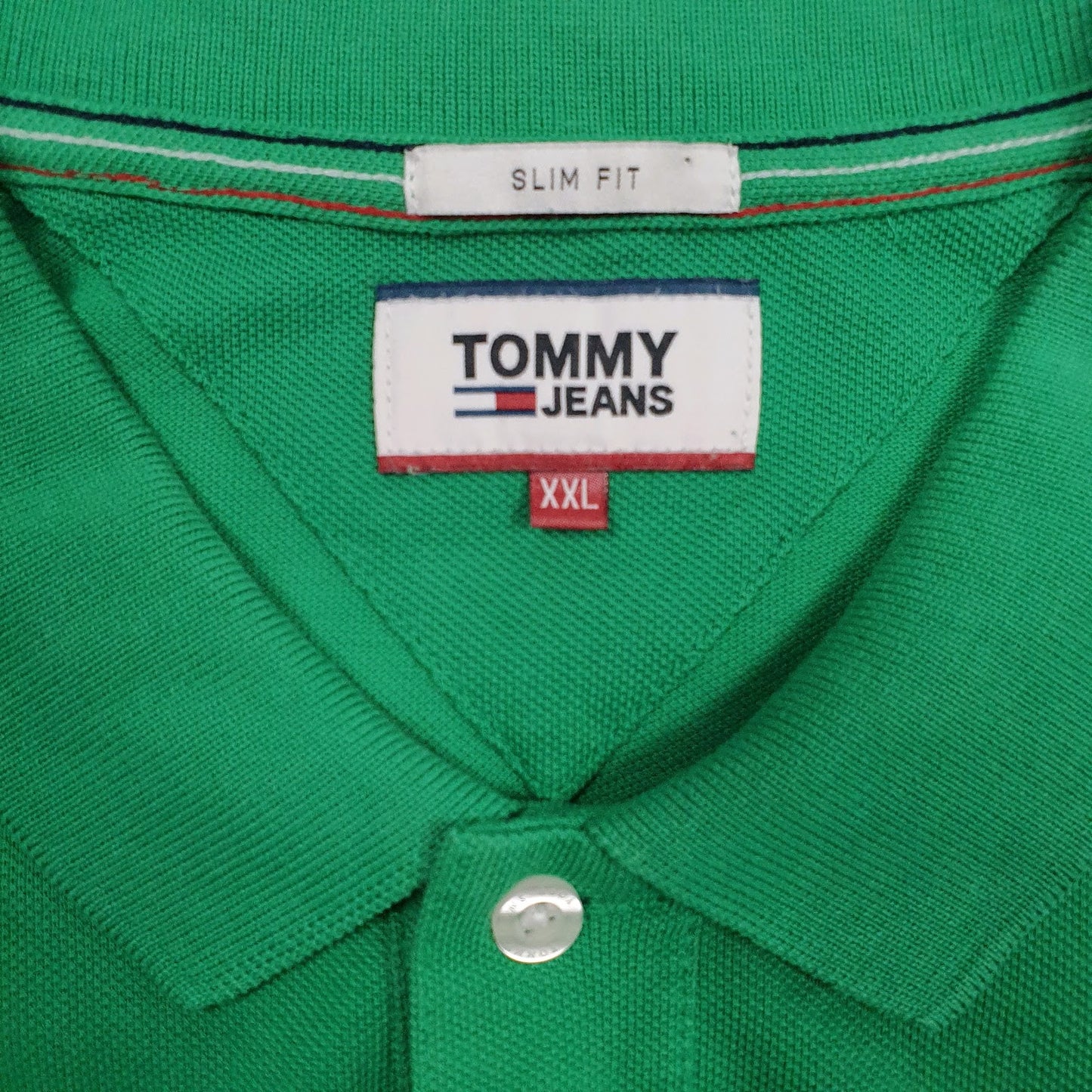 Mens Green Tommy Hilfiger Slim  Polo Shirt