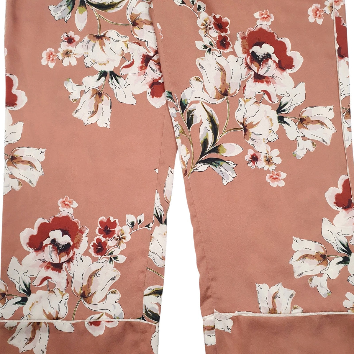 Womens Orange Zara Floral Print  Trousers