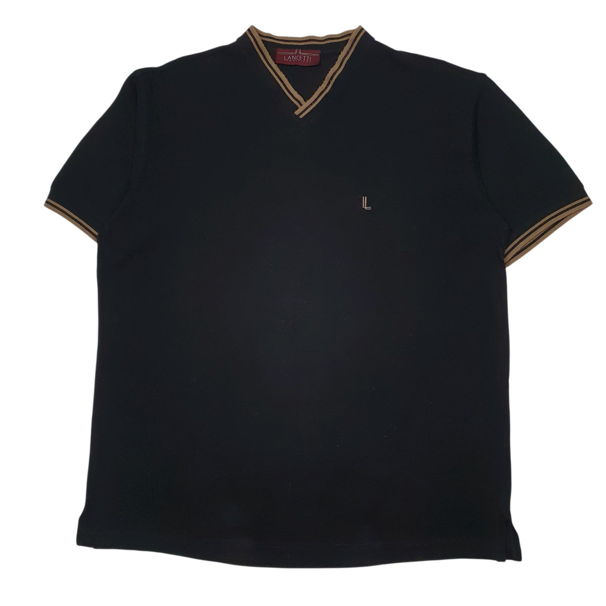 Mens Black Lancetti  Short Sleeve T Shirt