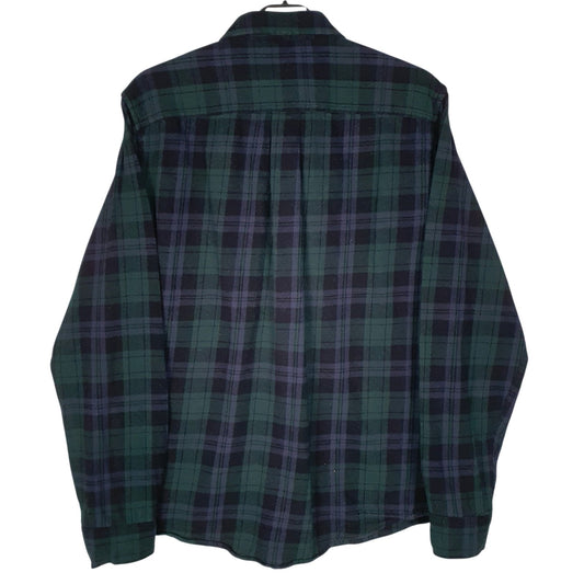Mens Green Eddie Bauer Flannel  Shirt