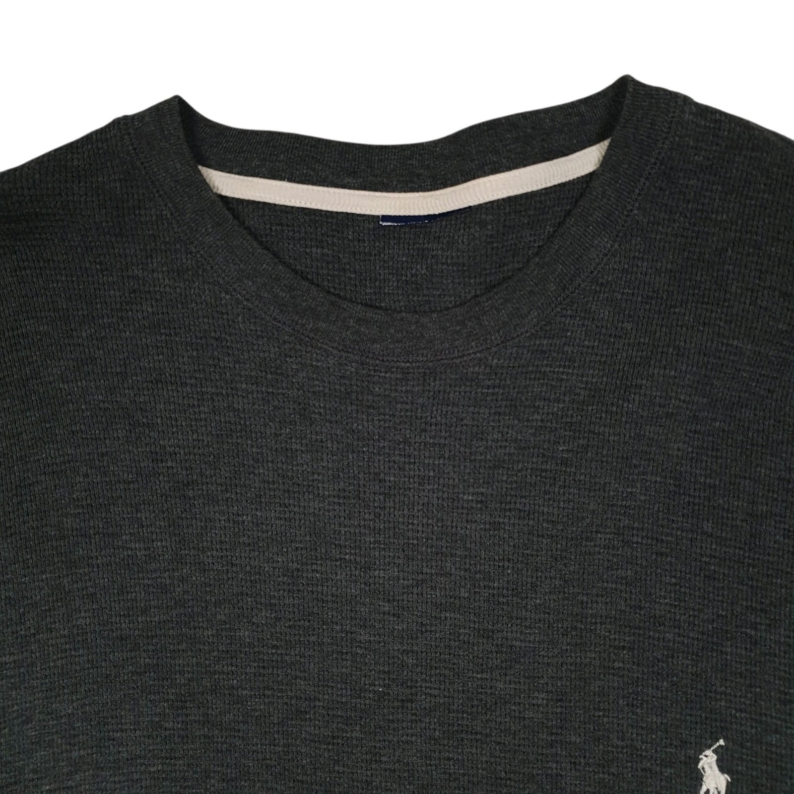Mens Grey Polo Ralph Lauren Lightweight Crewneck Jumper