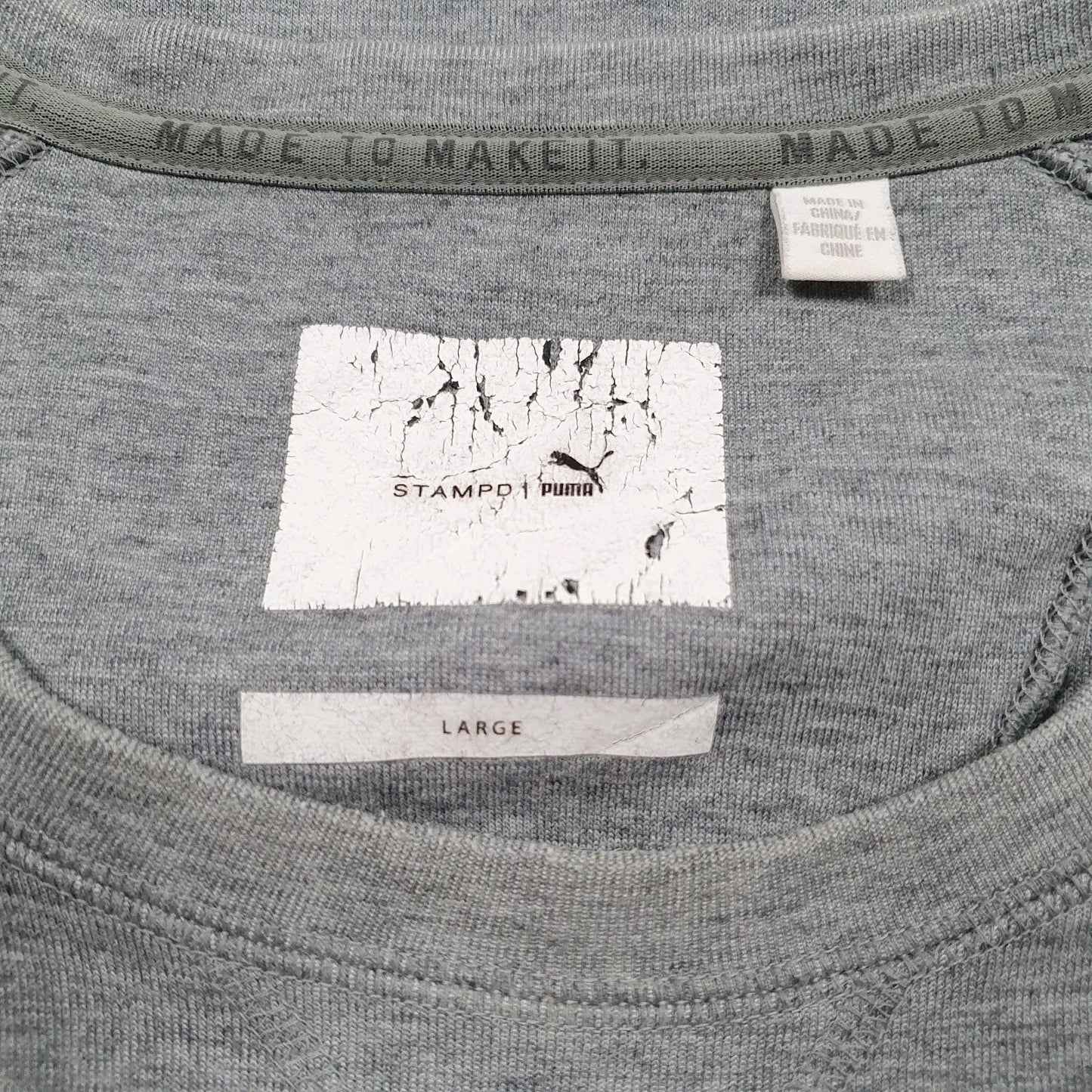 Mens Grey Puma  Crewneck Jumper