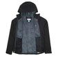 Womens Black Columbia Sportswear Company Fleece Lined Windbreaker Hoodie Coat