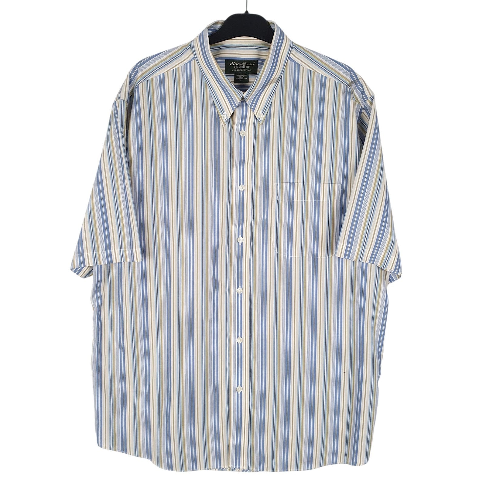 Mens Blue Eddie Bauer  Short Sleeve Shirt