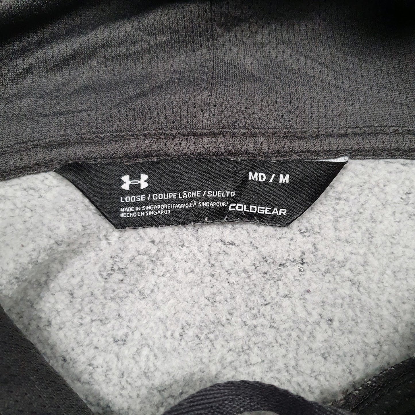 Mens Grey Under Armour Cold Gear Hoodie Jumper