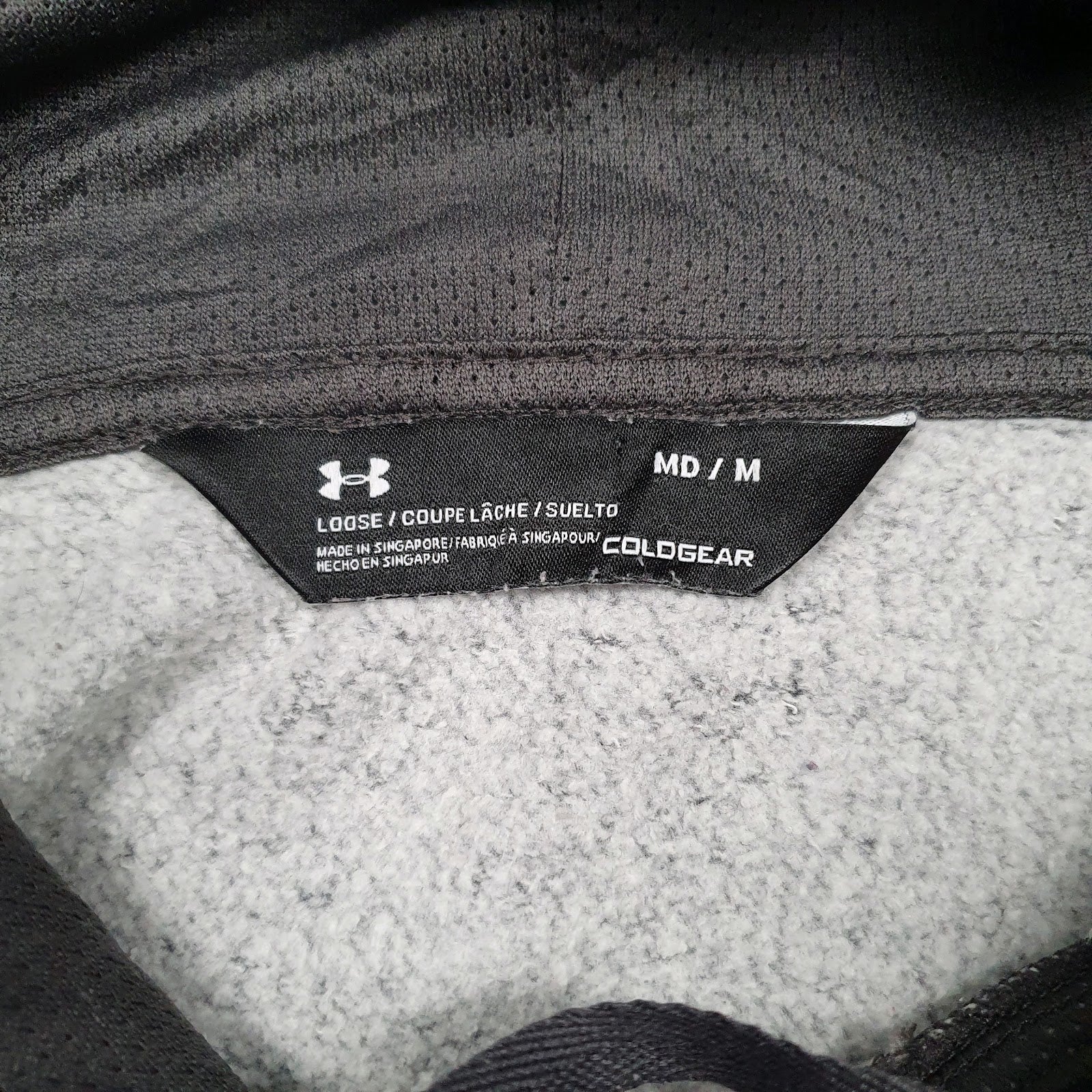 Mens Grey Under Armour Cold Gear Hoodie Jumper