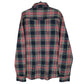 Mens Navy Selected Homme Flannel Plaid Western  Shirt