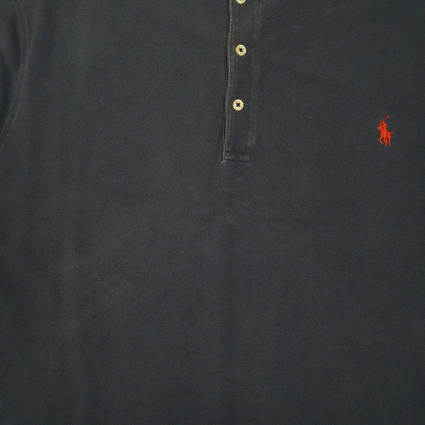 Mens Navy Polo Ralph Lauren Featherweight Mesh Henley  T Shirt