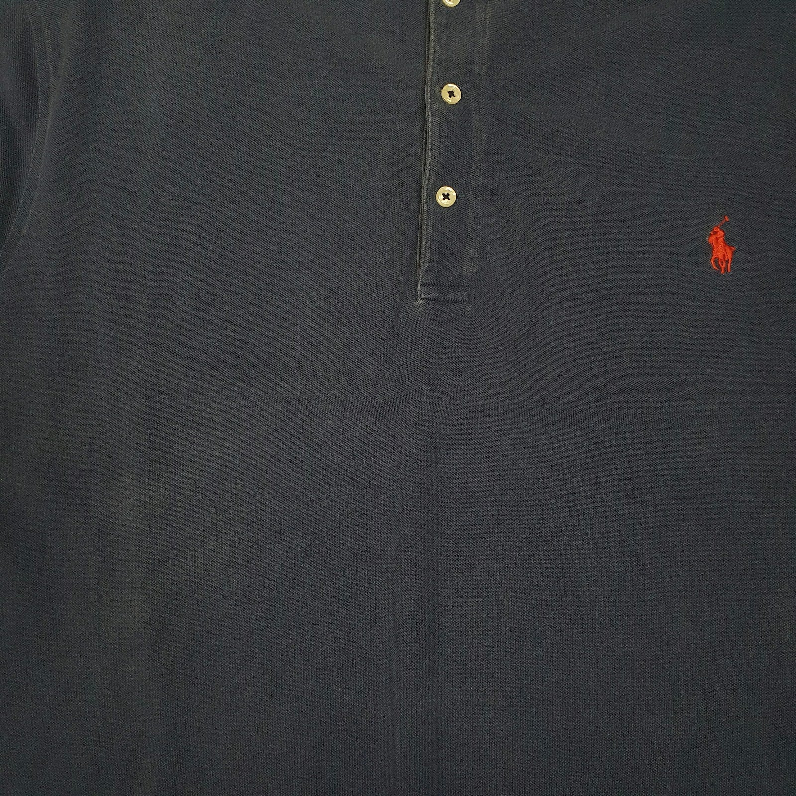 Mens Navy Polo Ralph Lauren Featherweight Mesh Henley  T Shirt