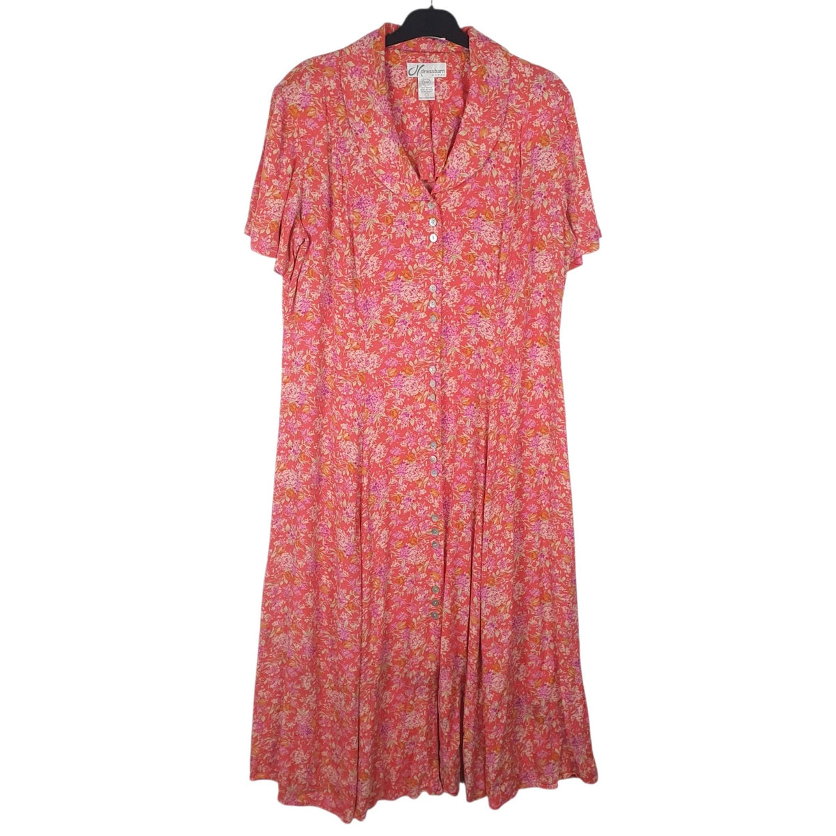 Womens Pink Dressbarn  Short Sleeve Dress