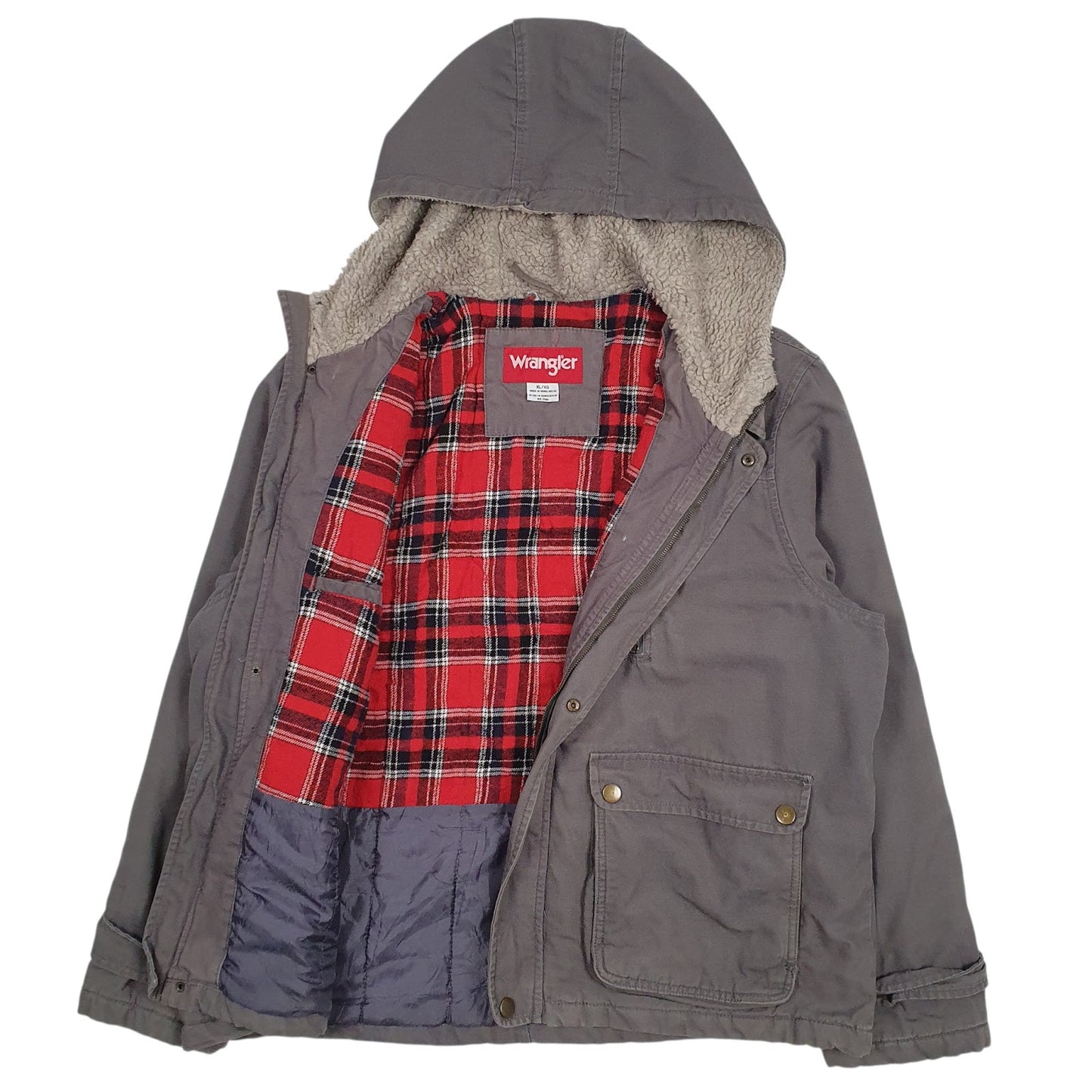 Mens Grey Wrangler Padded  Coat