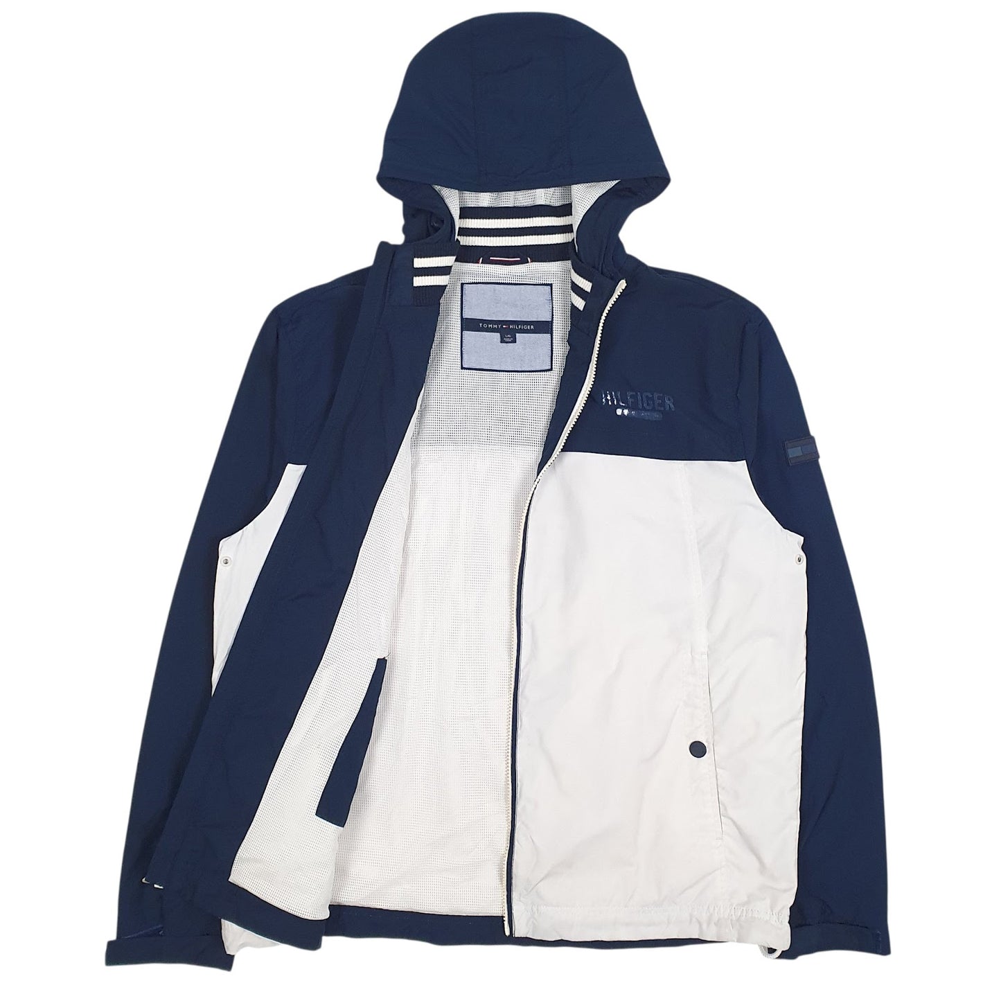 Mens White Tommy Hilfiger  Quarter Zip Coat