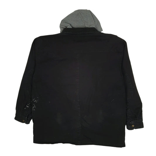 Mens Black Dickies Windbreaker Chore Hoodie  Coat