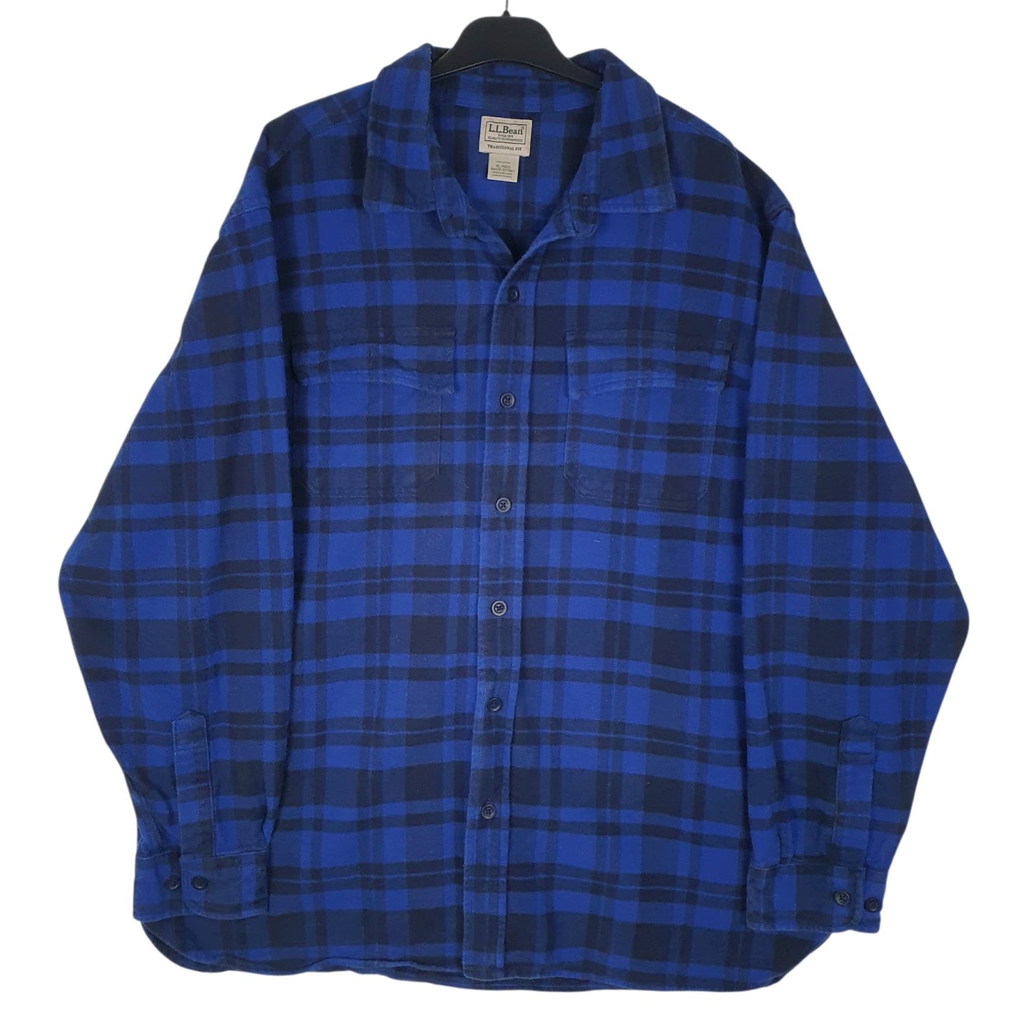 Mens Blue L.L.Bean Chamois Long Sleeve Shirt