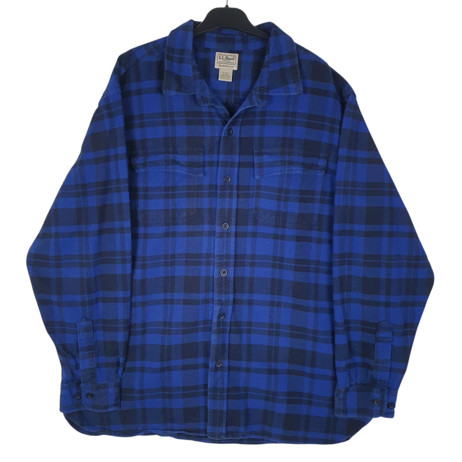 Mens Blue L.L.Bean Chamois Long Sleeve Shirt