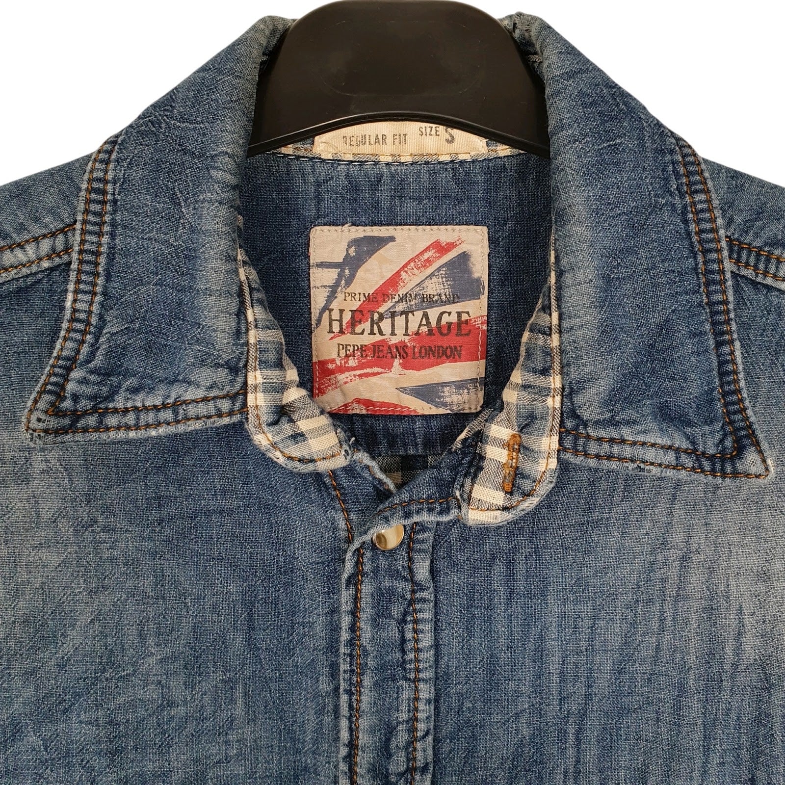 Mens Blue Pepe Jeans Denim  Shirt