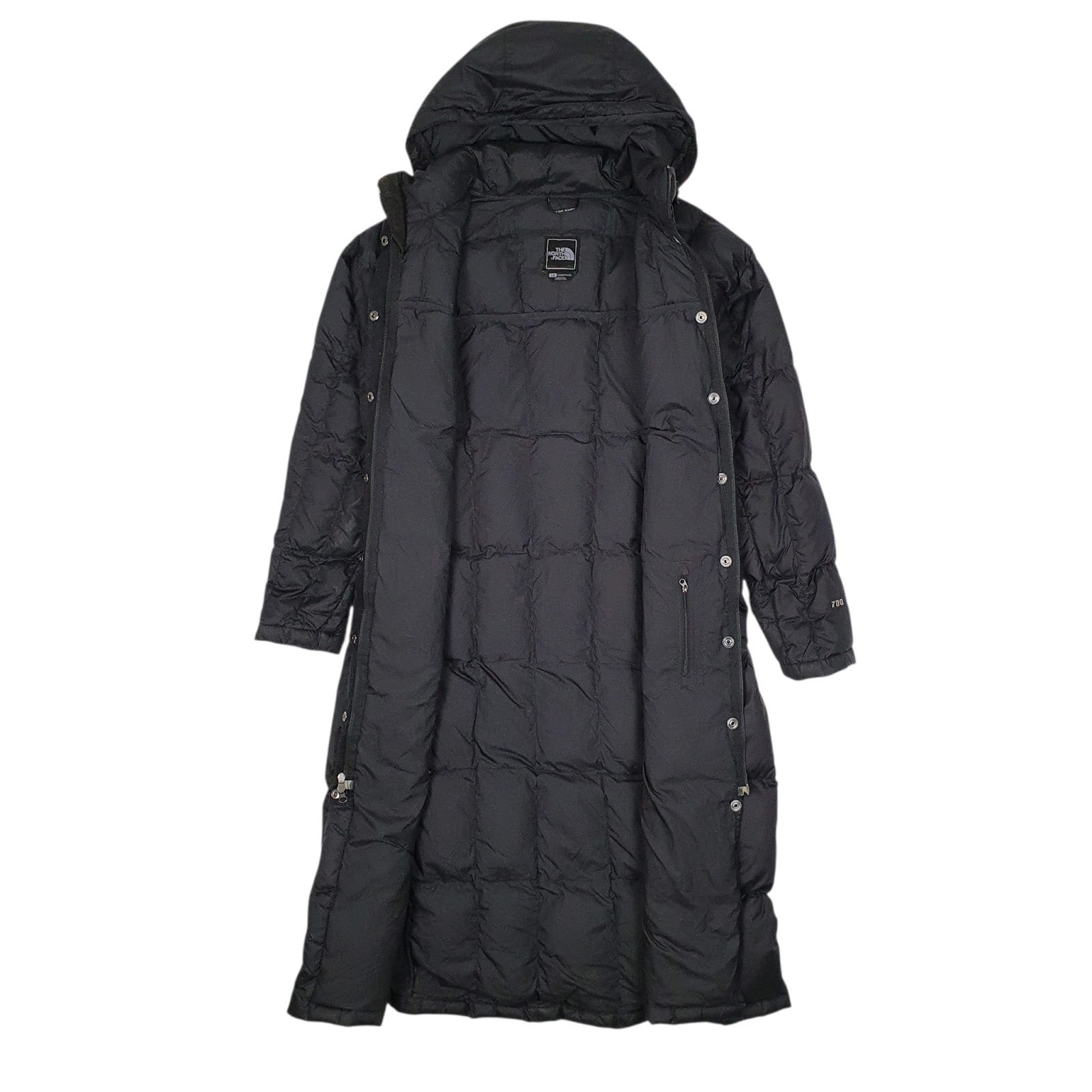 Womens Black The North Face Long Line Full Length Trench  Coat