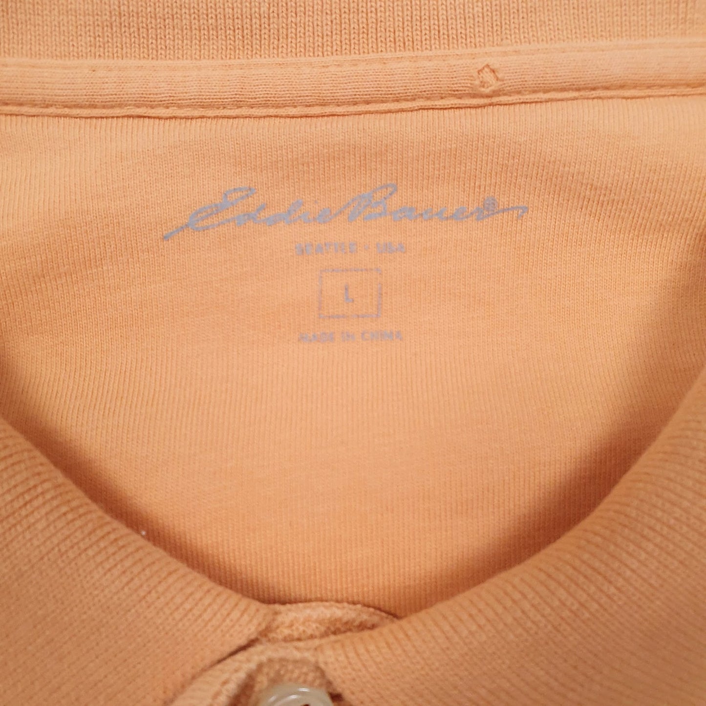 Mens Orange Eddie Bauer   Polo Shirt