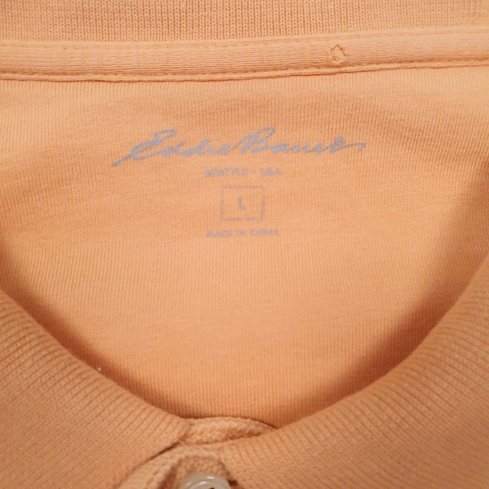 Mens Orange Eddie Bauer   Polo Shirt