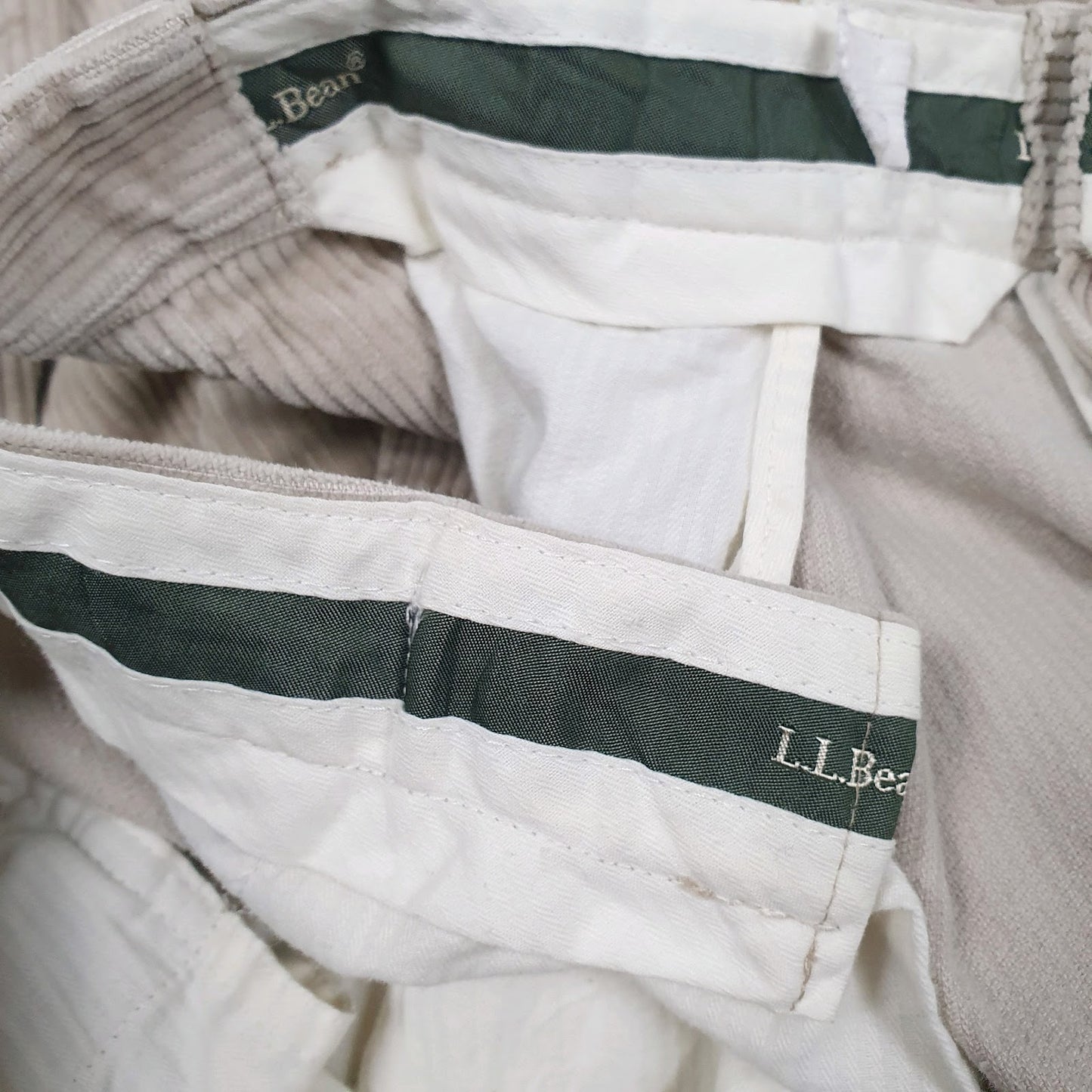 Mens Brown L.L.Bean Pleated  Trousers