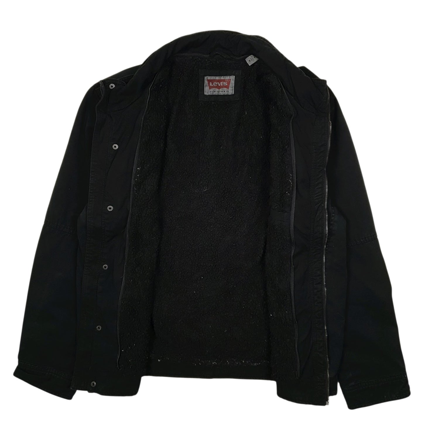Mens Black Levis Workwear Military  Coat