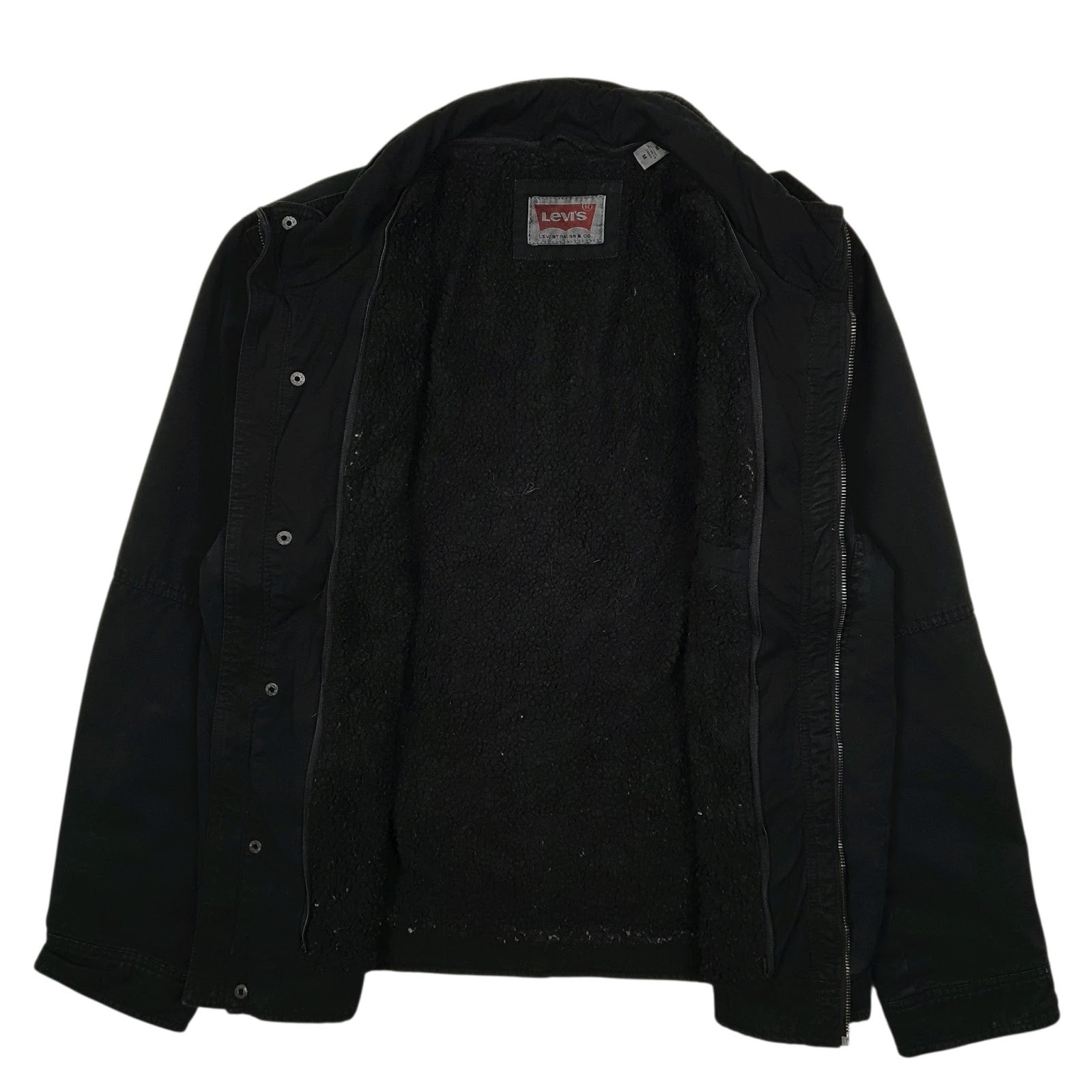 Mens Black Levis Workwear Military  Coat