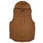 Mens Brown Wrangler Workwear Hoodie Vest Bodywarmer Hoodie Coat