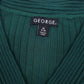 Womens Green George  V Neck Jumper