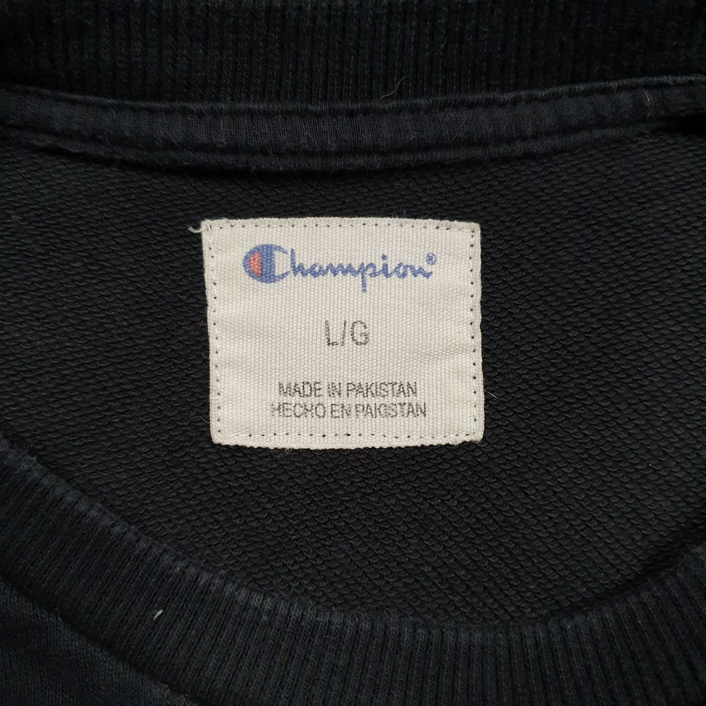 Mens Black Champion  Crewneck Jumper