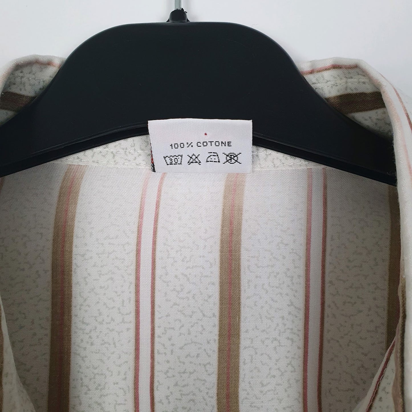 Mens Cream Hette Made In Italy  Shirt