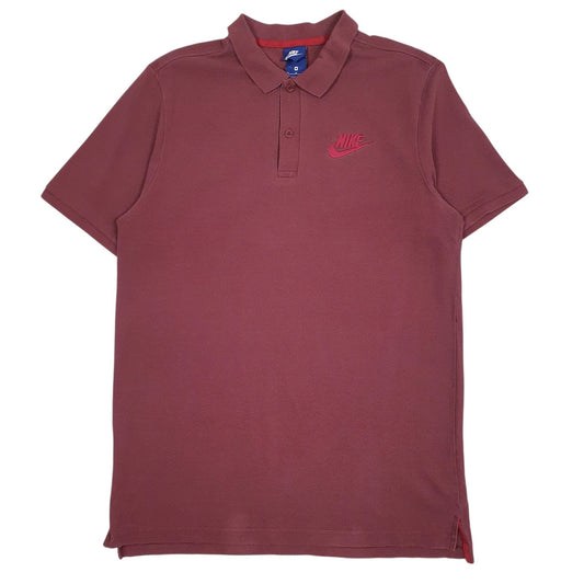 Mens Burgundy Nike  Short Sleeve Polo Shirt