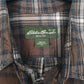 Mens Brown Eddie Bauer Flannel  Shirt
