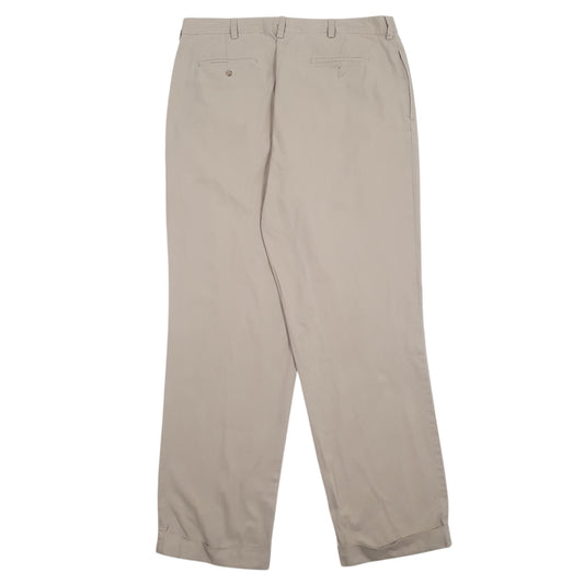 Mens Brown Polo Ralph Lauren Hammond Pant Double Pleated  Trousers