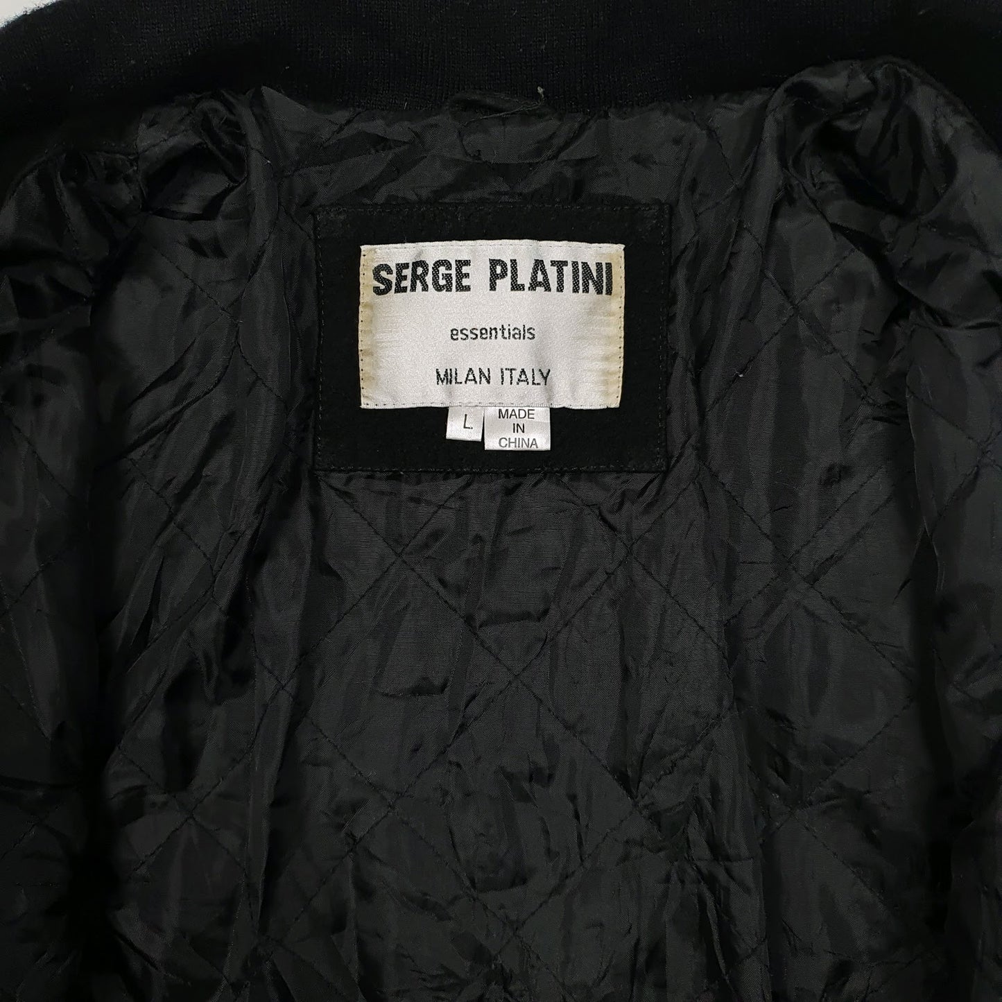 Mens Black Serge Platini   Coat