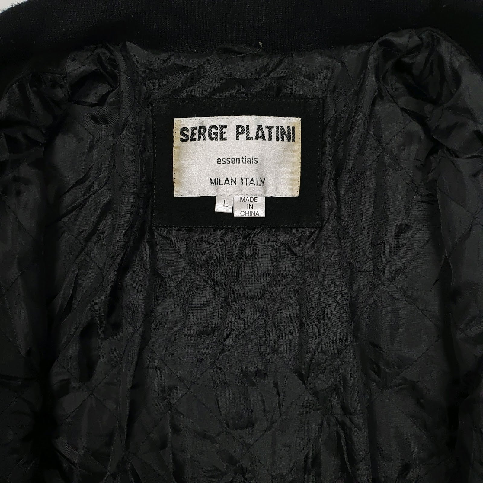 Mens Black Serge Platini   Coat