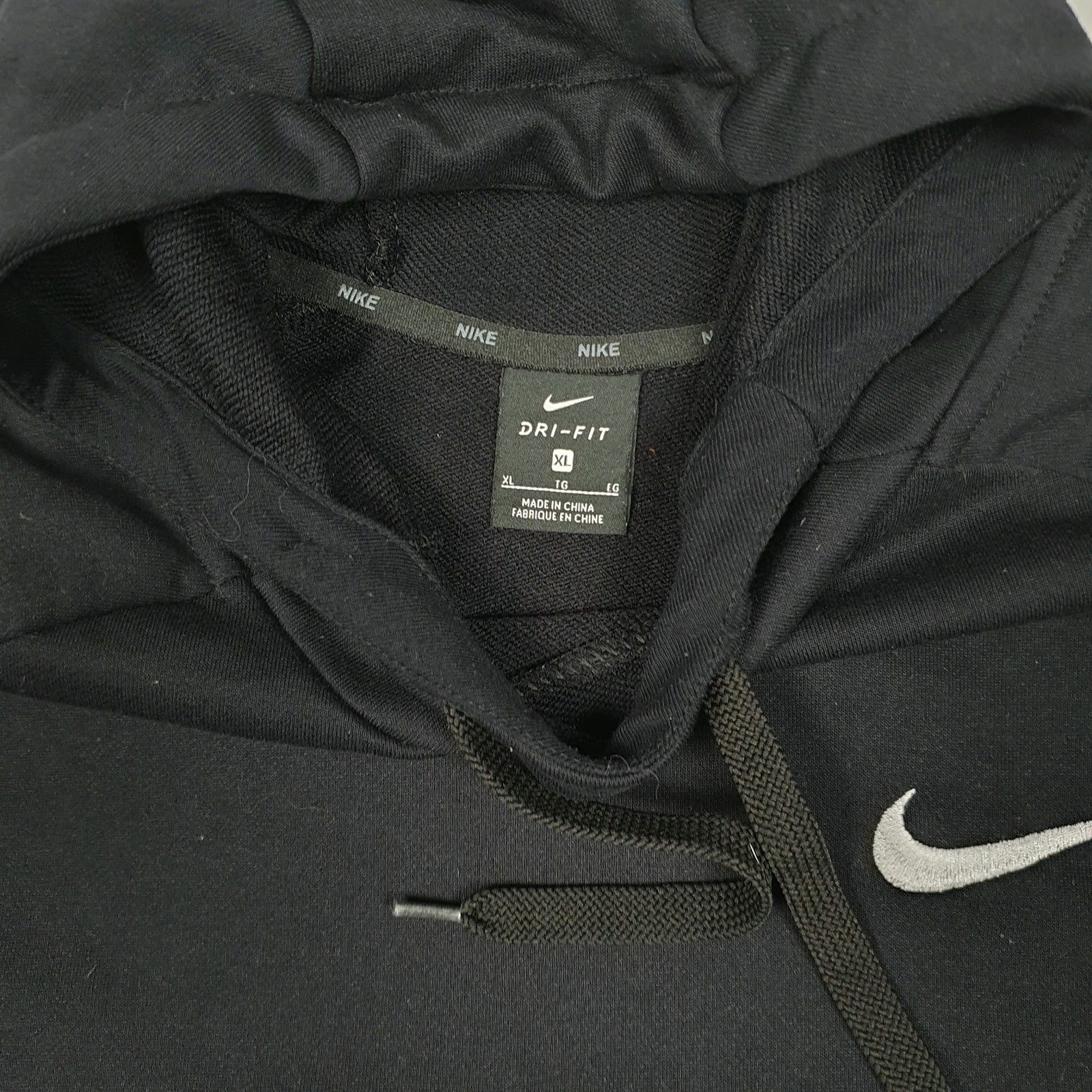 Mens Black Nike Dri Fit Hoodie Jumper