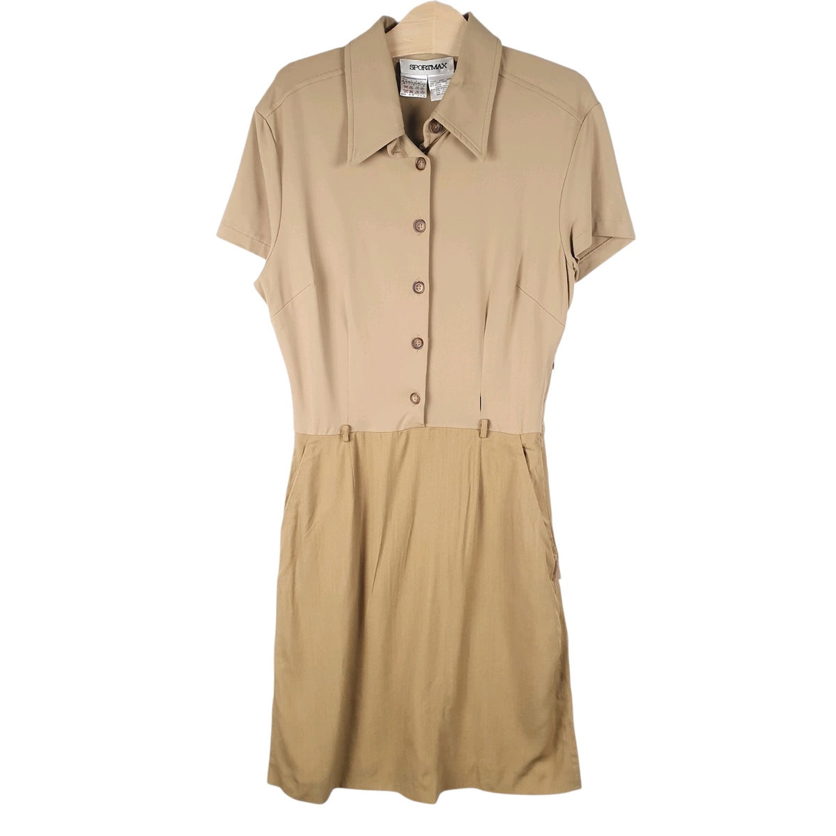 Womens Brown Sportmax Vintage Short Sleeve Dress