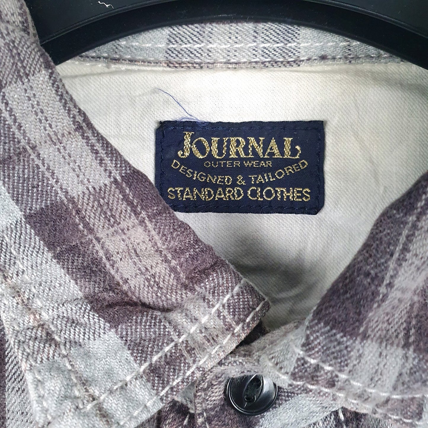Mens Grey Journal Flannel  Shirt