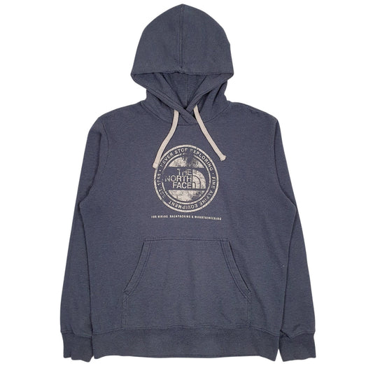 Mens Blue The North Face Spellout Hoodie Jumper