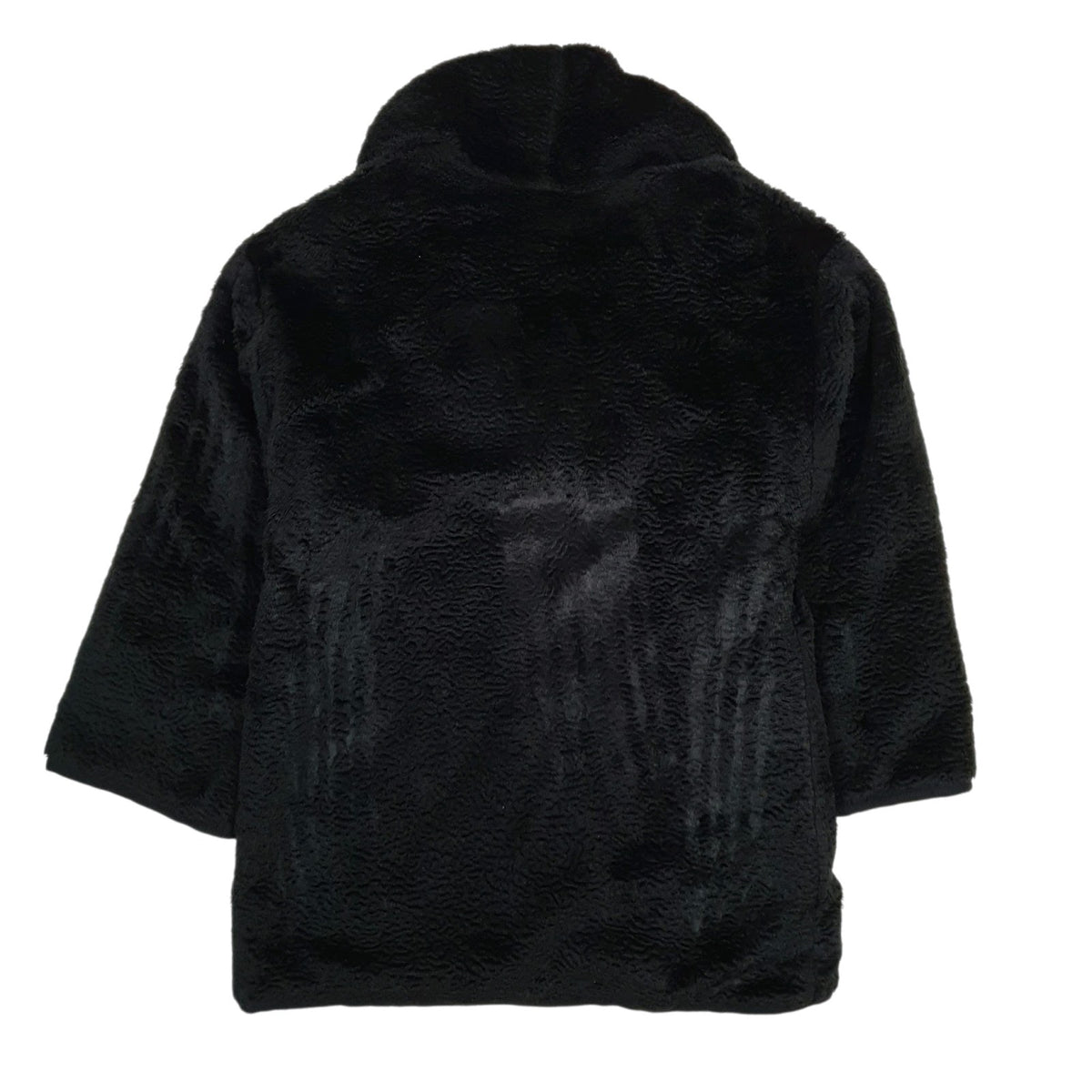 Womens Black Jean Girard Faux Fur Shoal Trench  Coat