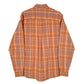 Mens Orange Eddie Bauer Heavyweight Plaid Canvas  Shirt